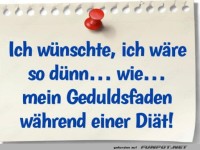 Witz �ber Di�t und Geduld