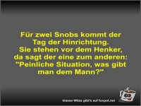F�r zwei Snobs kommt der Tag der Hinrichtung