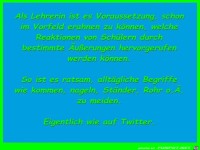 Diese W�rter im Unterricht meiden