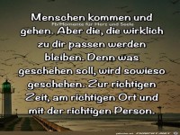 Menschen kommen und gehen