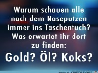 Nase putzen..