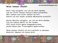 Was immer bleibt - Gedicht