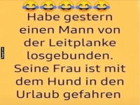 Witziger Vorfall an der Leitplanke