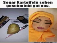 sogar Kartoffeln sehen geschminkt gut aus