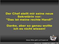 Der Chef stellt mir seine neue Sekret�rin vor