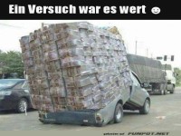 �berladenes Auto als missgl�ckter Versuch