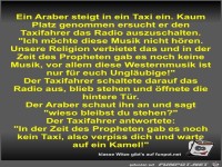 Ein Araber steigt in ein Taxi ein