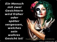 Ein Mensch mit zwei Gesichter