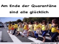 Nach der Quarant�ne sind alle gl�cklich