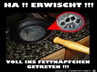 Ins Fettn�pfchen getreten