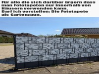 Fototapete als Gartenzaun