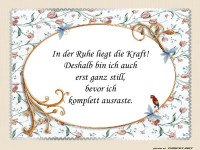 In der Ruhe liegt die Kraft