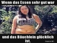Freude nach dem Essen