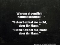 Lustige Gedanken zur Kommasetzung