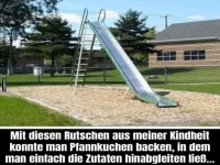 Nostalgische Kindheitserinnerungen an Rutschen