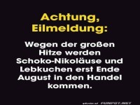 Schoko-Nikol�use erst Ende August verf�gbar