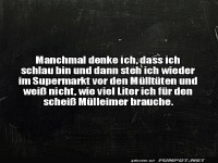 Supermarkt-Dilemma beim Mülltüten-Kauf