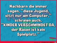 Rasen ist kein Spielplatz