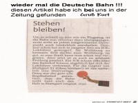 wieder mal ein Kracher unserer lieben Deutschen Bahn