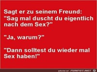 Duscht du nach dem Sex?