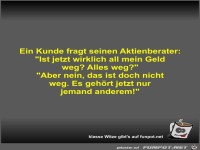 Ein Kunde fragt seinen Aktienberater