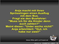 Anja macht mit ihren Spr�sslingen einen Ausflug mit dem Bus
