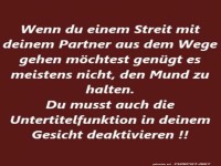 Untertitelfunktion im Gesicht