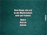 Was ich gut konnte in der Mathearbeit