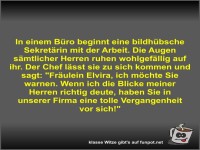In einem Bro beginnt eine bildhbsche Sekretrin mit der...