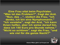 Eine Frau sitzt beim Psychiater