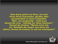 Zwei Kerle gehen ins Kino