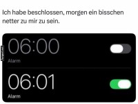 Ein extra Schlummer-Minute