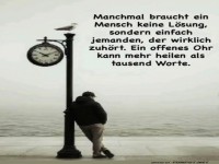 Warten auf das Ohr des Vertrauens