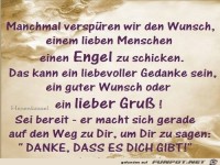 Danke dass es dich gibt