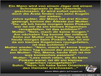 Ein Mann wird von einem J�ger mit einem Schrotgewehr in den