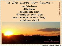 To Do Liste fr heute
