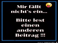 Mir f�llt nichts ein