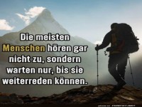 Menschen hören nicht zu