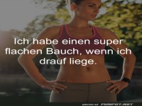 Witziger Spruch �ber flachen Bauch