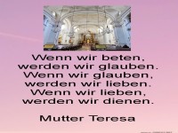 wenn wir beten, werden wir glauben