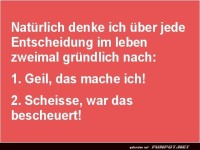 Der doppelte Denkprozess des Lebens