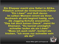 Ein Ehepaar macht eine Safari in Afrika