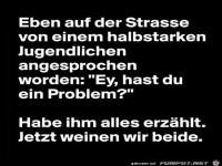 eben auf der Strasse