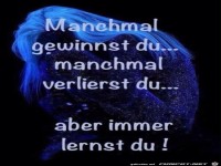 Manchmal gewwinnst du......