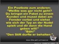 Ein Postbote zum anderen