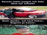 Da luft er lieber im Regen