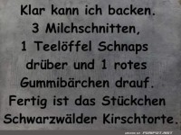 Lustiges Rezept fr Schwarzwlder Kirschtorte