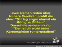 Zwei Damen reden ber frhere Verehrer