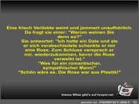 Eine frisch Verliebte weint und jammert unaufh�rlich