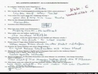 Klassenarbeit Allgemeinwissen